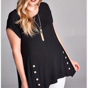 PLUS - Short Sleeve with Side Buttons